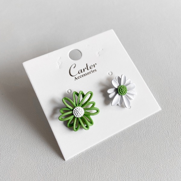 گوشواره بابونه سبز