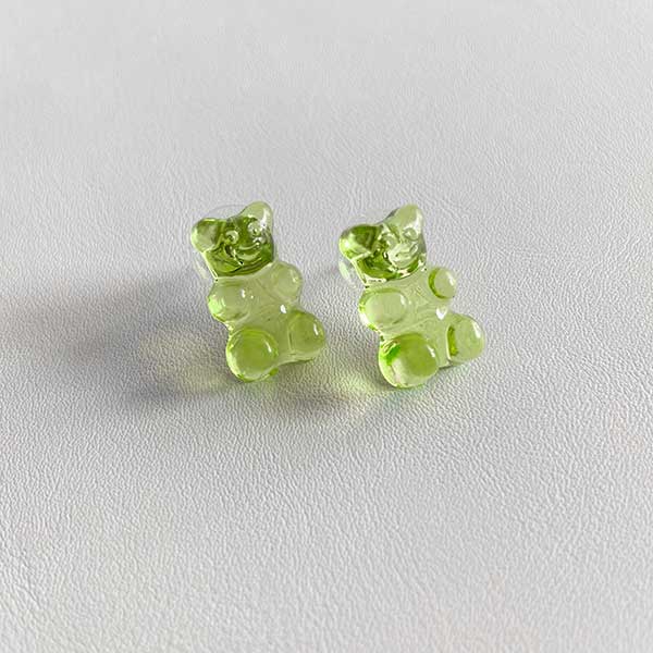 گوشواره پاستیل خرسی سبز