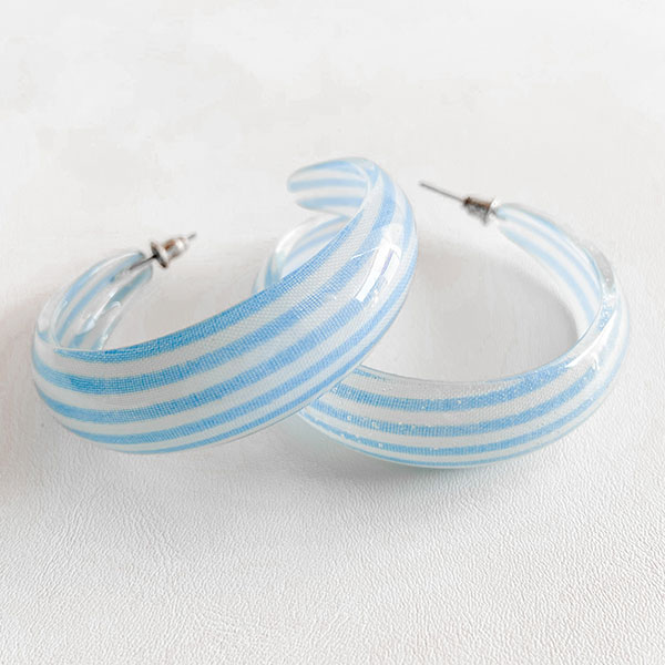 گوشواره راه راه آبی