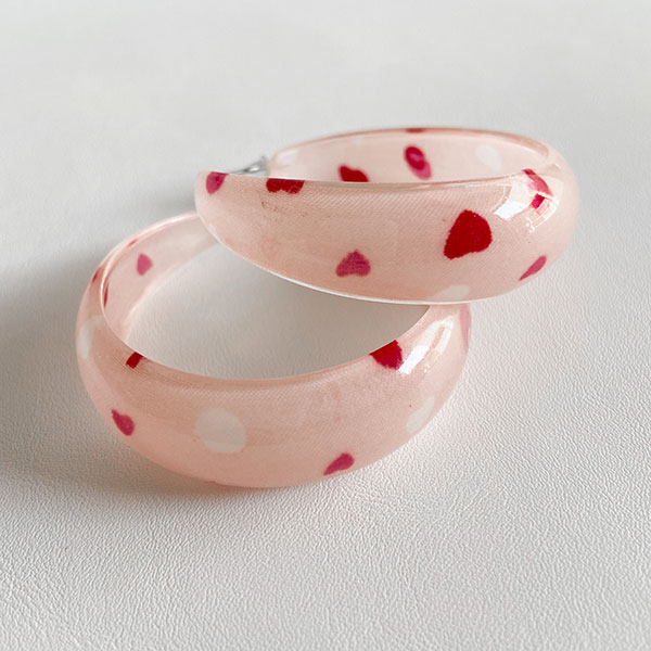 گوشواره قلب قرمز