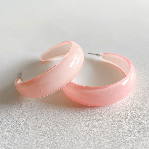 گوشواره صورتی ساده