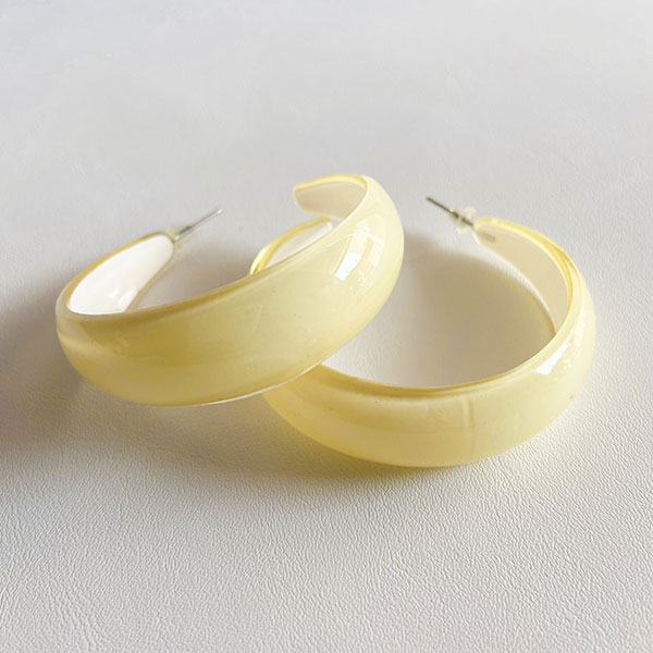 گوشواره زرد ساده