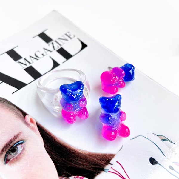 انگشتر پاستیل آبی سرخابی