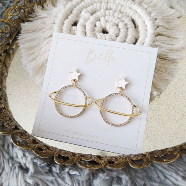 گوشواره زحل طلایی