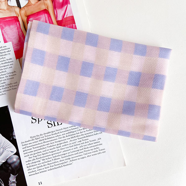 مینی اسکارف چهارخونه پاستلی