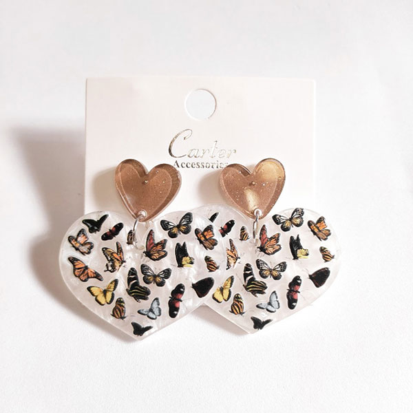 گوشواره باترفلای قهوه ای