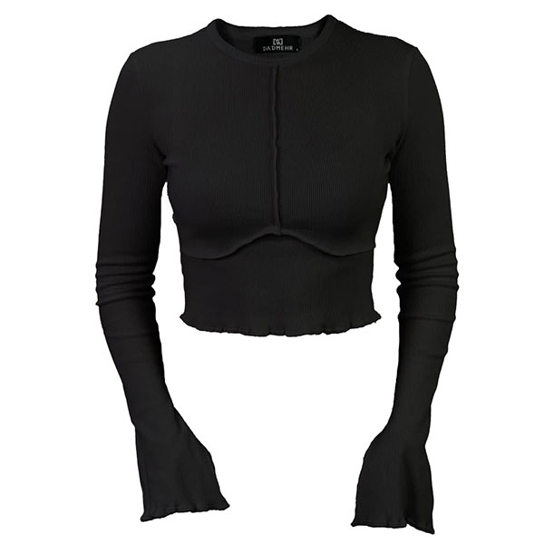 کراپ دالبری زیگزاگ مشکی