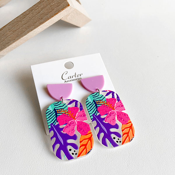 گوشواره آبرنگی هاوایی