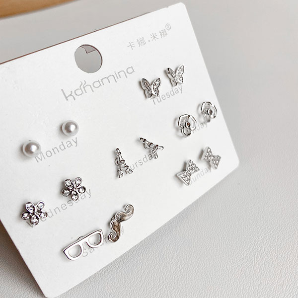 پک گوشواره نقره پاریس