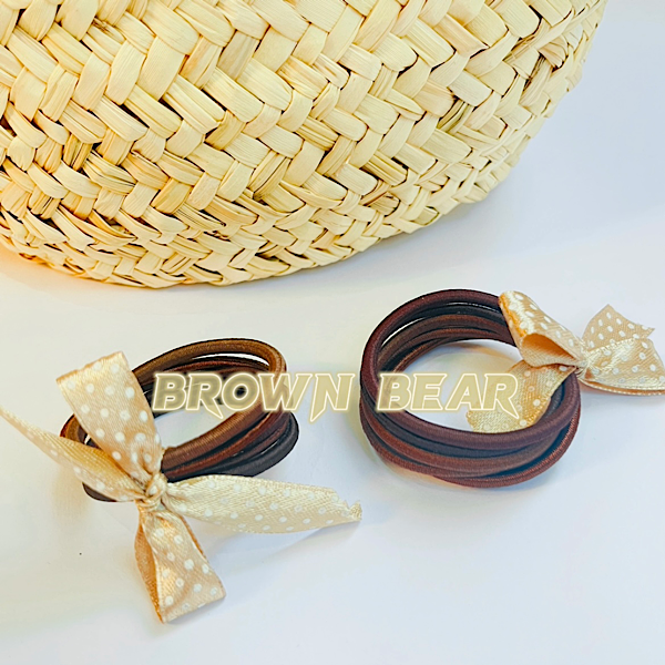 پک 5 تایی کش مو خرس قهوه ای