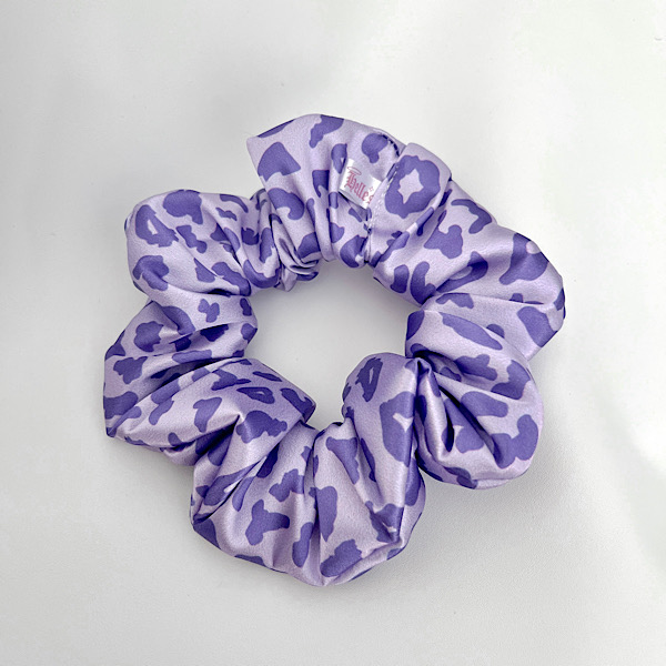 اسکرانچی ساتن پلنگی بنفش