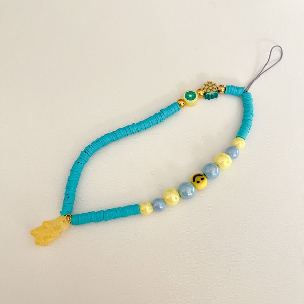 فون چارم آویز دار پاستیل خرسی زرد